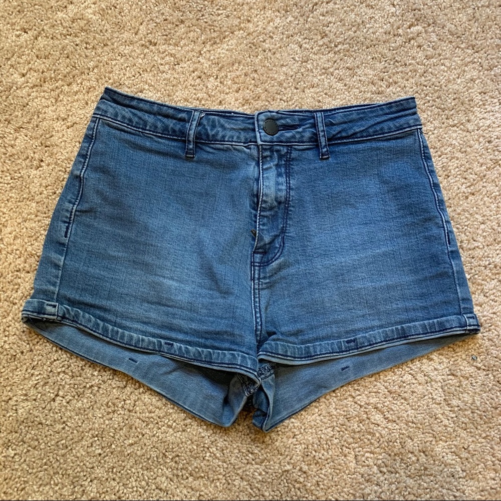 Bullhead Denim Super High Rise Short 26 Blue